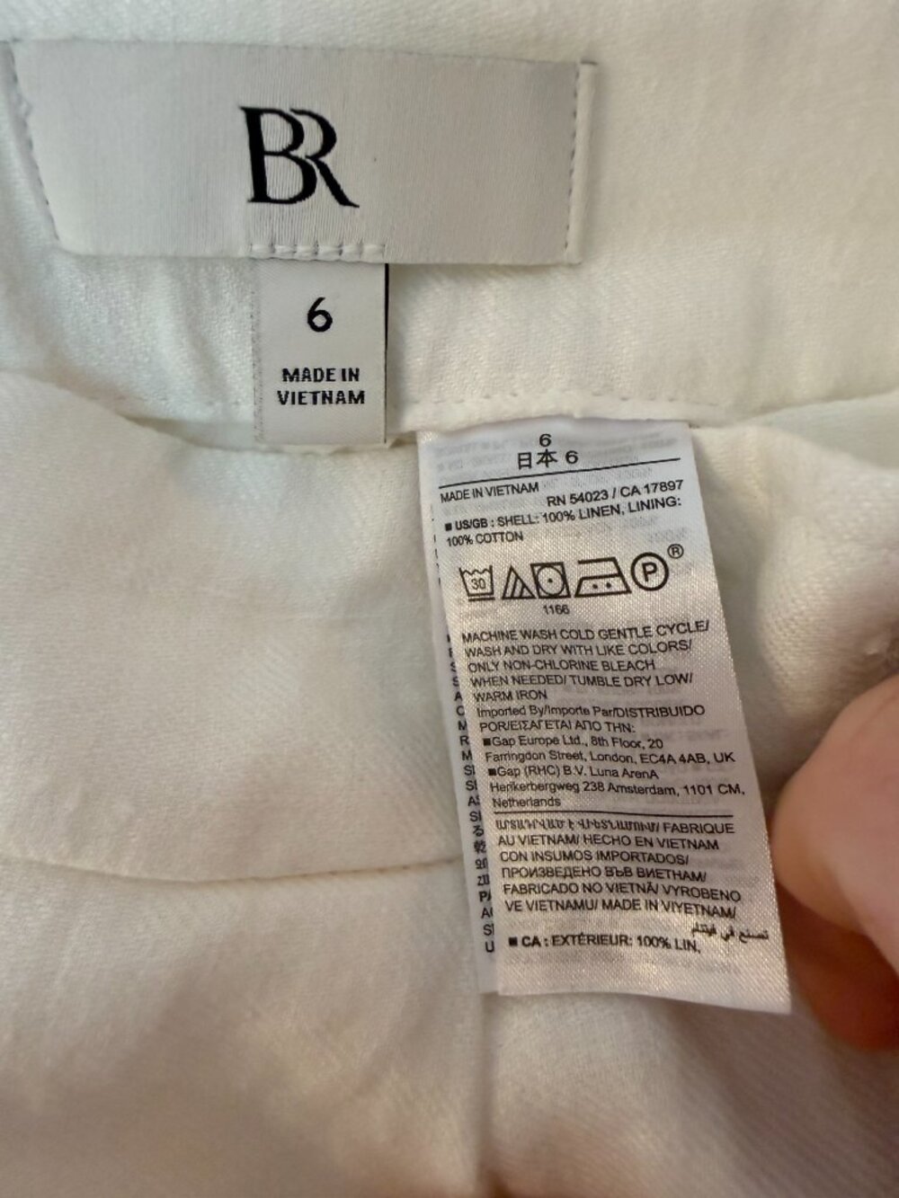 Banana Republic White Linen Wide Leg Palazzo Pants - Picture 9 of 11